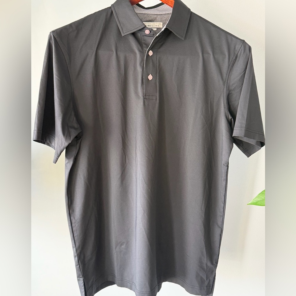 Carnoustie Men’s Tech Golf Short Sleeve Golf Polo | Black | Med